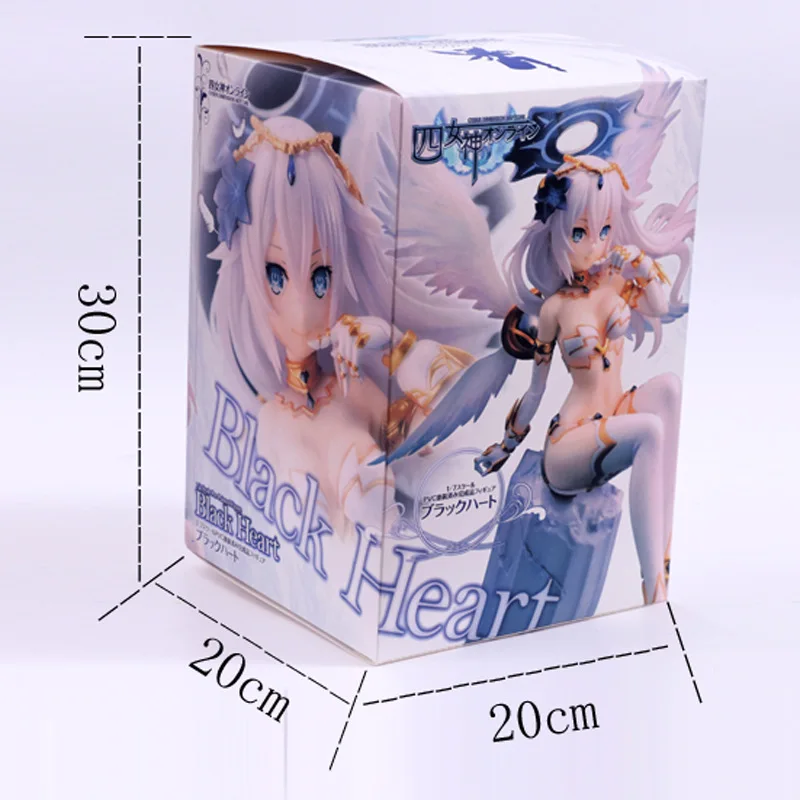 

Hyperdimension Neptunia Choujigen Game Neptune Noire Black Heart Bikini Sitting Ver. White Wings Goddesses PVC Action Figure Toy