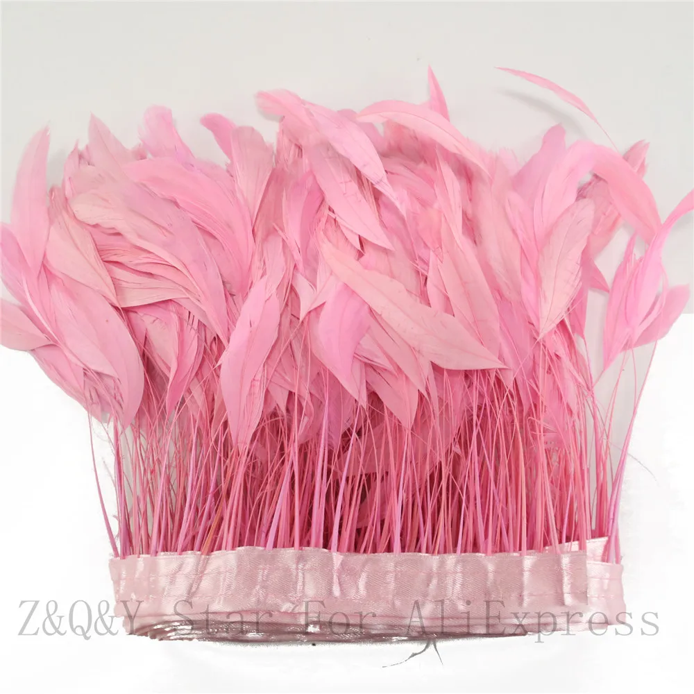 

2-10 ярдов натуральных 15-20 см (6-5 дюймов) крашеные волосы со слезоточивым хвостом розовые, чтобы сделать края ткани DIY украшения Ремесло ювелирное перо