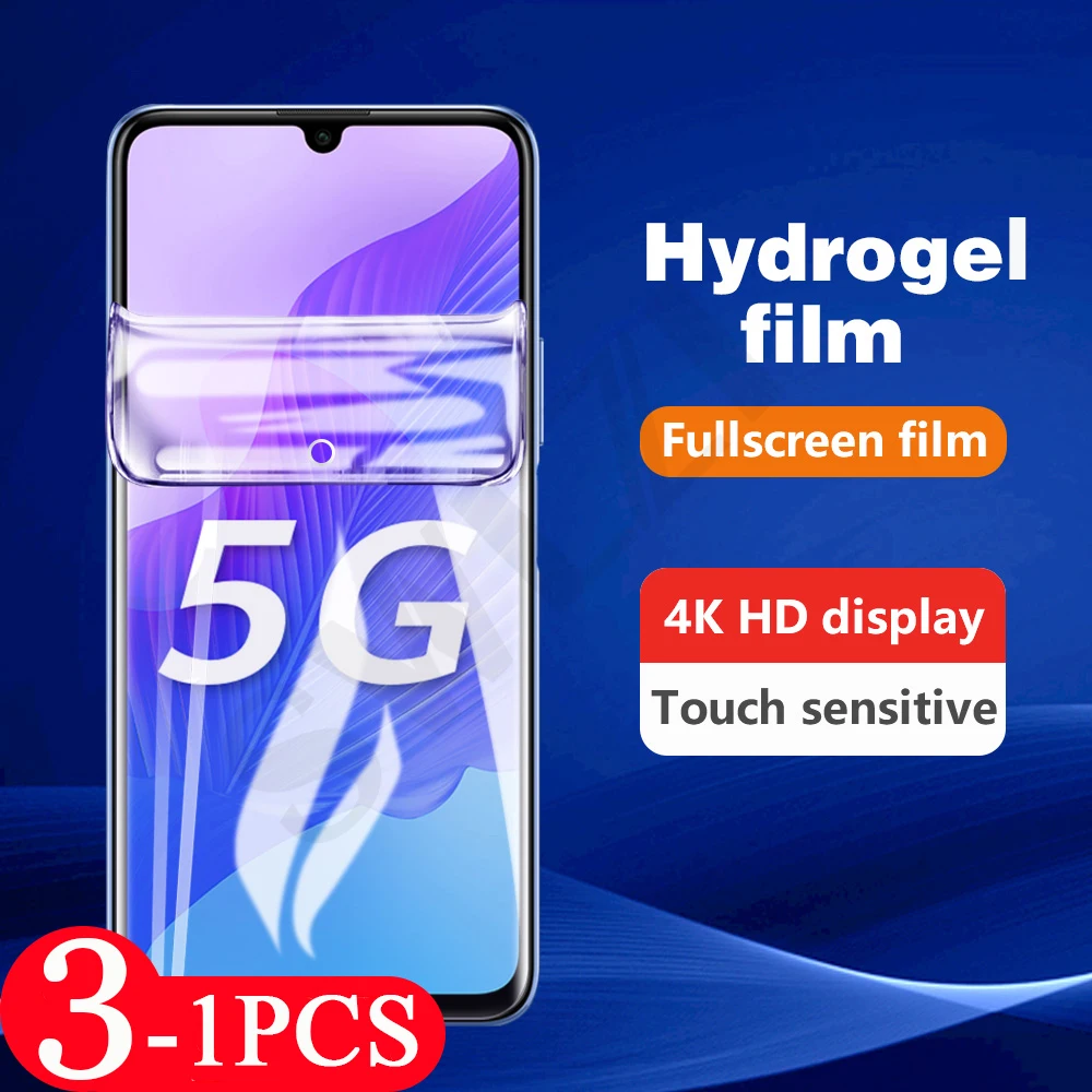 

3-1Pcs soft full cover protective film for huawei Y7 Prime 2018 pro 2019 Y7P Y7A hydrogel film phone screen protector Not Glass