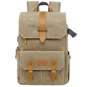 photography retro waterproof batik canvas backpack w usb port fit 15 6inch laptop men camera bag carry case for canon nikon dslr free global shipping