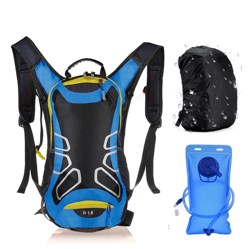 Blue Water Bag NEWBOLER 15L велосипедная сумка MTB велосипедный рюкзак для верховой езды гидратация рюкзак для уличного спорта водонепроницаемая сумка Велоспорт рюкзак с дождевой крышкой - Цвет: Blue Water Bag