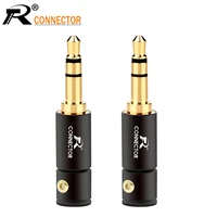 10pcs jack 3 5mm audio plug 3 pole gold plated earphone connector with aluminum tubescrew locks welding free packing