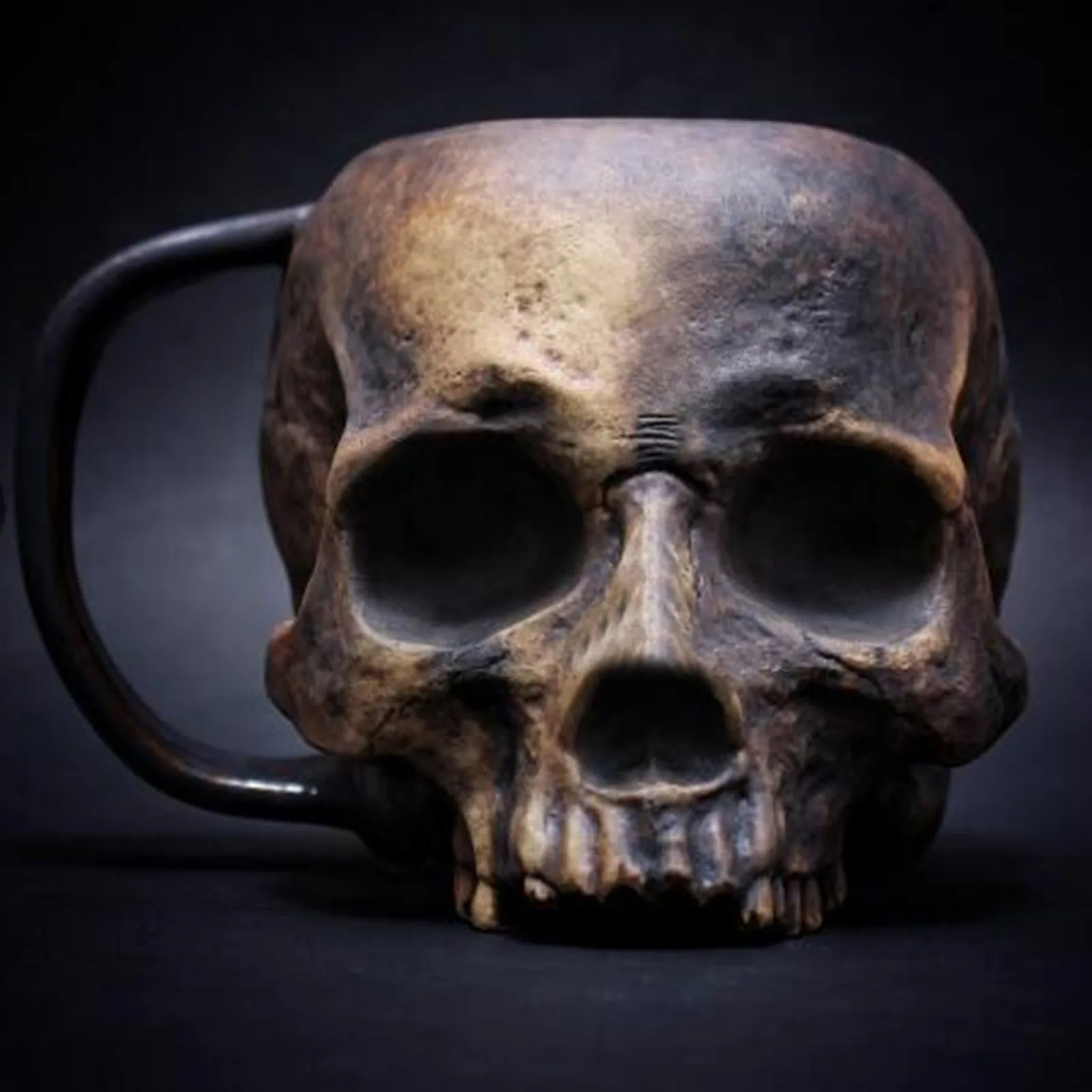 2021 New Resin Skull Cup Beer Mug Simulation Drinking Halloween Bar Drinkware Gift Coffee Gothic Home Decor | Дом и сад