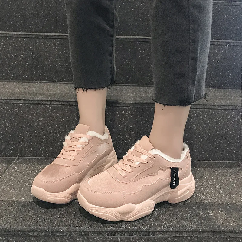 

2019 Winter New Women Shoes Spring New Women's Shoes Platform Sports Shoes Female Platform Chunky Sneakers Casual Shoes Women