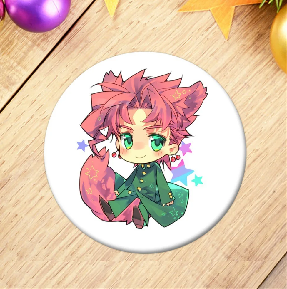 Металлическая брошь JoJos круглая с дисплеем из мультфильма в стиле аниме|Броши| |