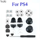 Набор для ремонта ручки контроллера PS4, триггерные кнопки L1 R1 L2 R2, аналоговые 3d-джойстики, колпачок, проводящая резиновая отвертка