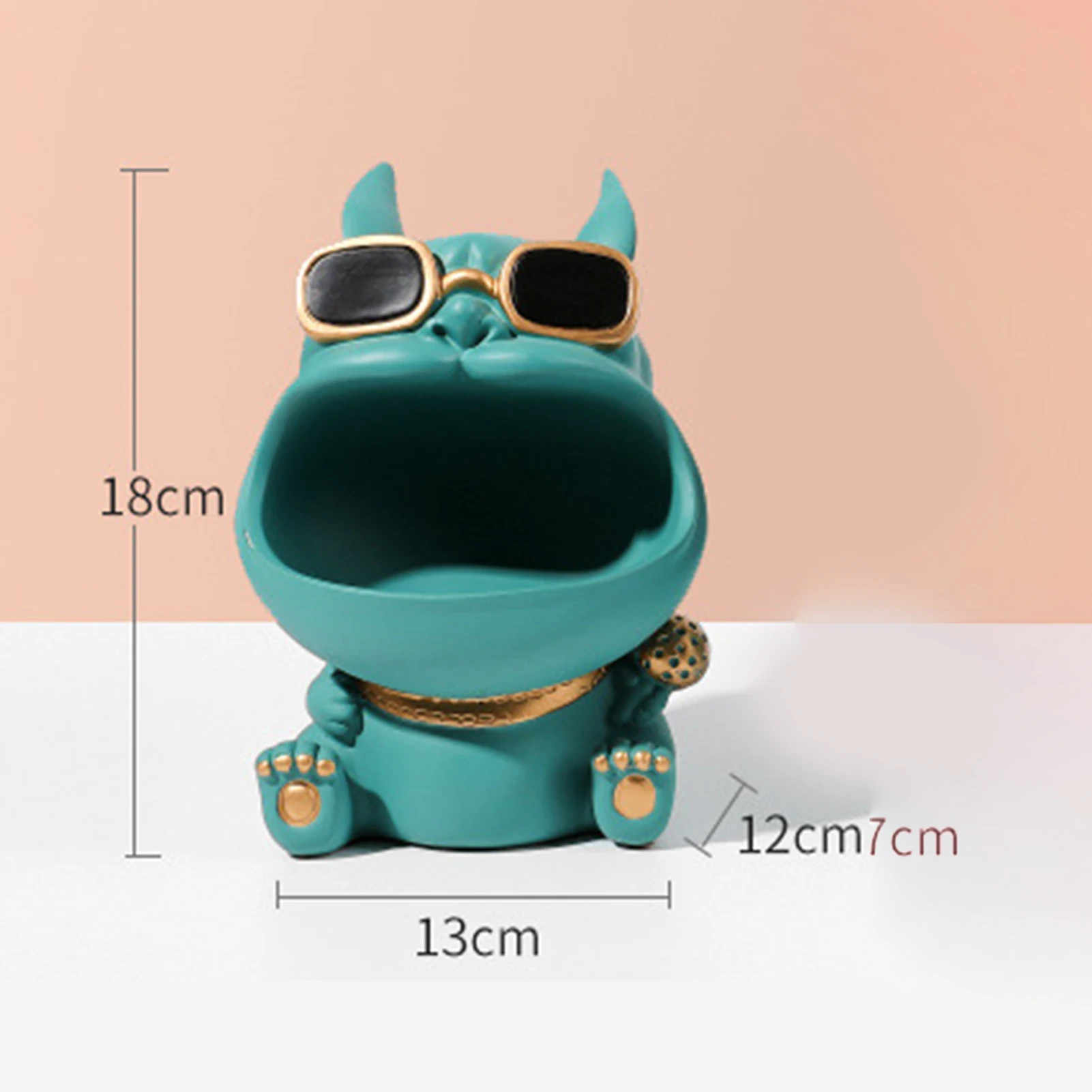 

1pc Cool Dog Figurine Big Mouth Dog Cats Storage Box Key Phone Chocolates Candy Storage Basket Home Decor Living Room Ornaments