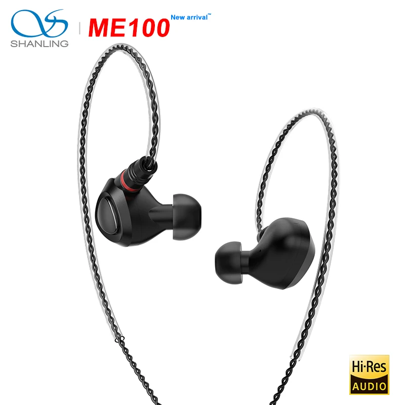 

10 мм PE PEEK Dynamic Hi-Fi наушники-вкладыши SHANLING ME100, полностью алюминиевая конструкция с кабелем OFC, разъемом MMCX