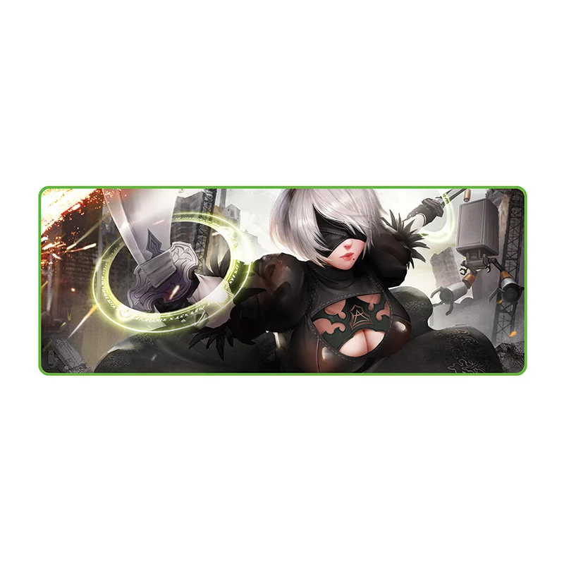 900x350mm NieR: Automata большой игровой коврик для мыши геймер Коврик для мыши RGB коврик для мыши XXL компьютерный коврик светодиодный коврик с подсветкой Mause ковер Настольный коврик - Цвет: 900x350mm