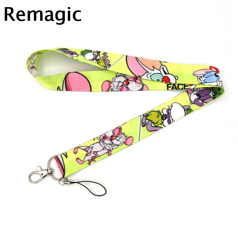 

100 шт., Pinky and the Brain, для студентов, для детей, ремешок на шею, брелок, держатель для телефона, значок, брелок, брелок, аксессуары для косплея