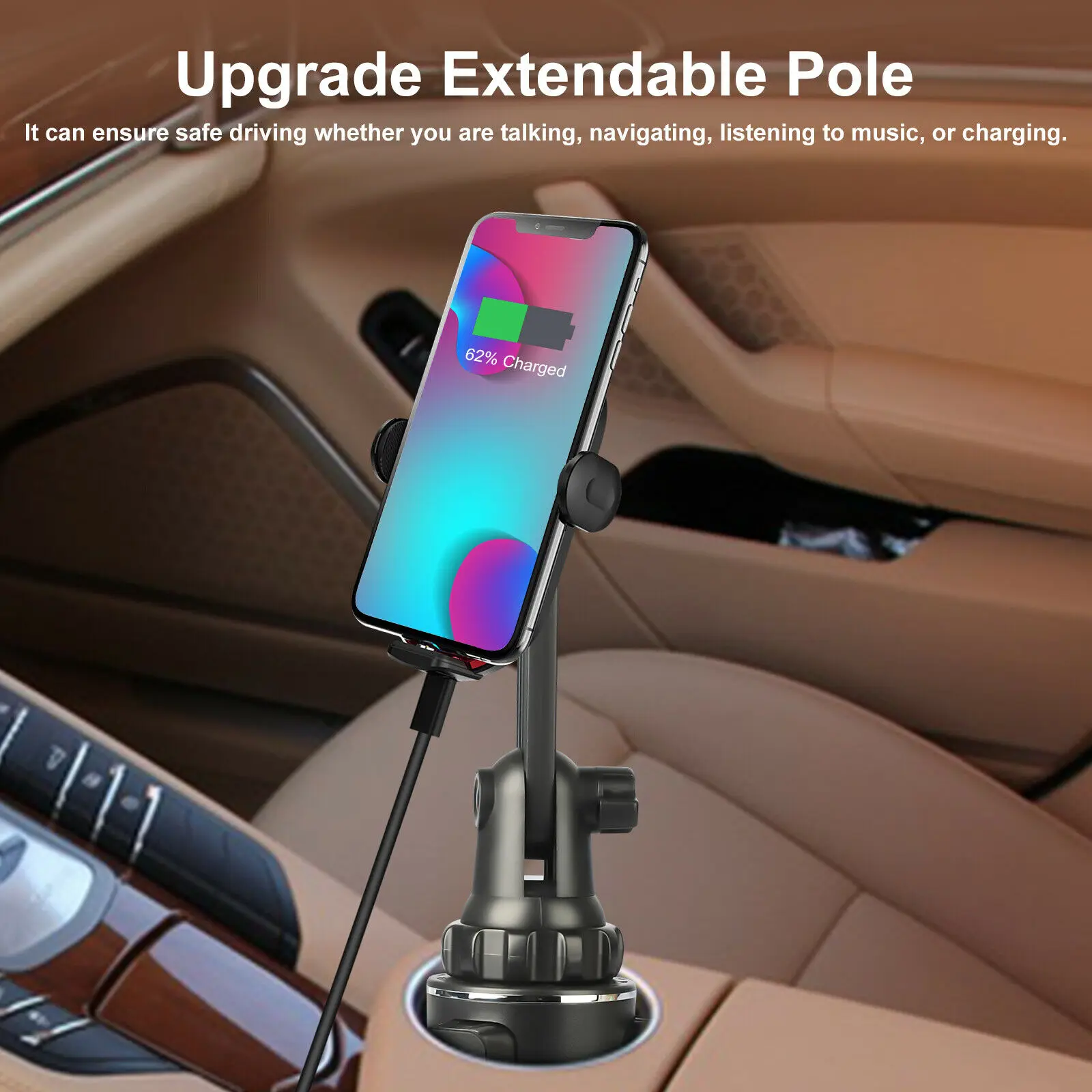 Универсальное беспроводное зарядное устройство Qi автомобильный держатель для