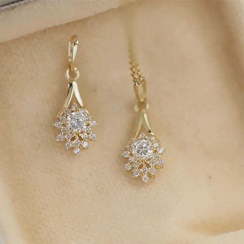 

s925 sterling silver gold 14k plated temperament necklace zircon simple fashion necklaces for women fine jewelry Japanese style