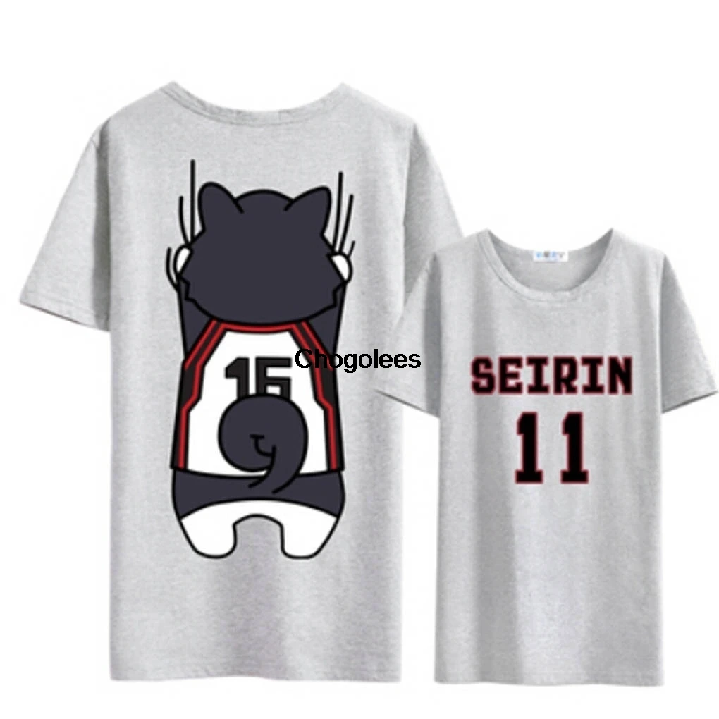 Футболка для баскетбола Kuroko's Tetsuya Seirin из хлопка серого цвета - купить по