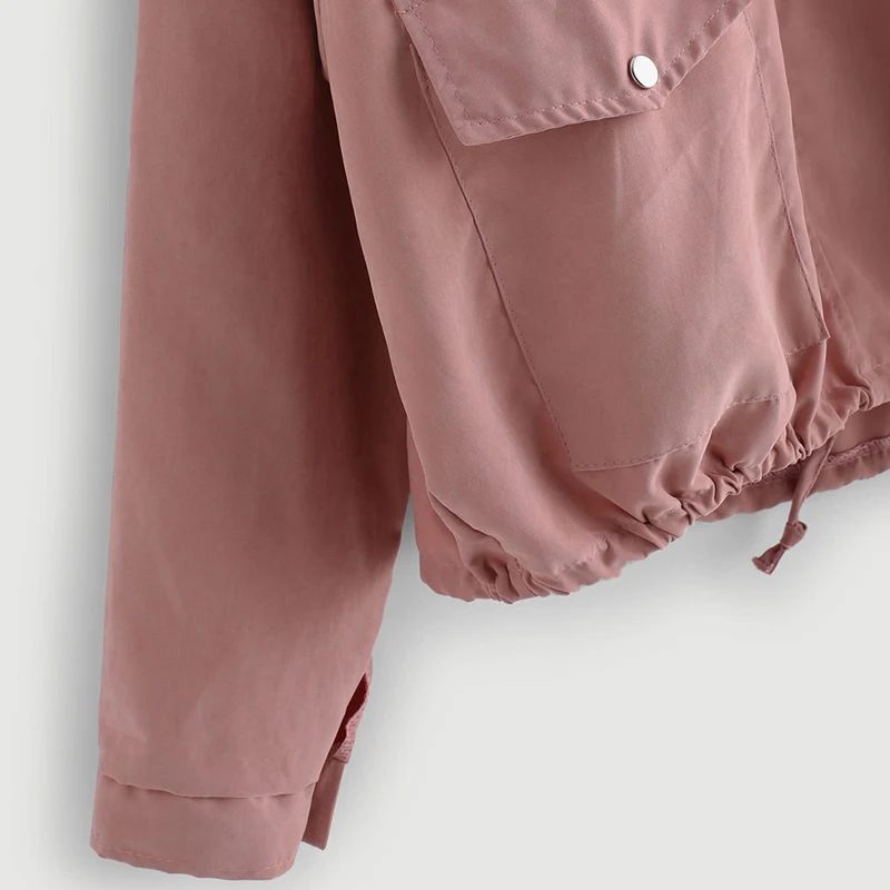 Женская короткая куртка JMPRS на одной пуговице Розовый Кардиган с длинным рукавом