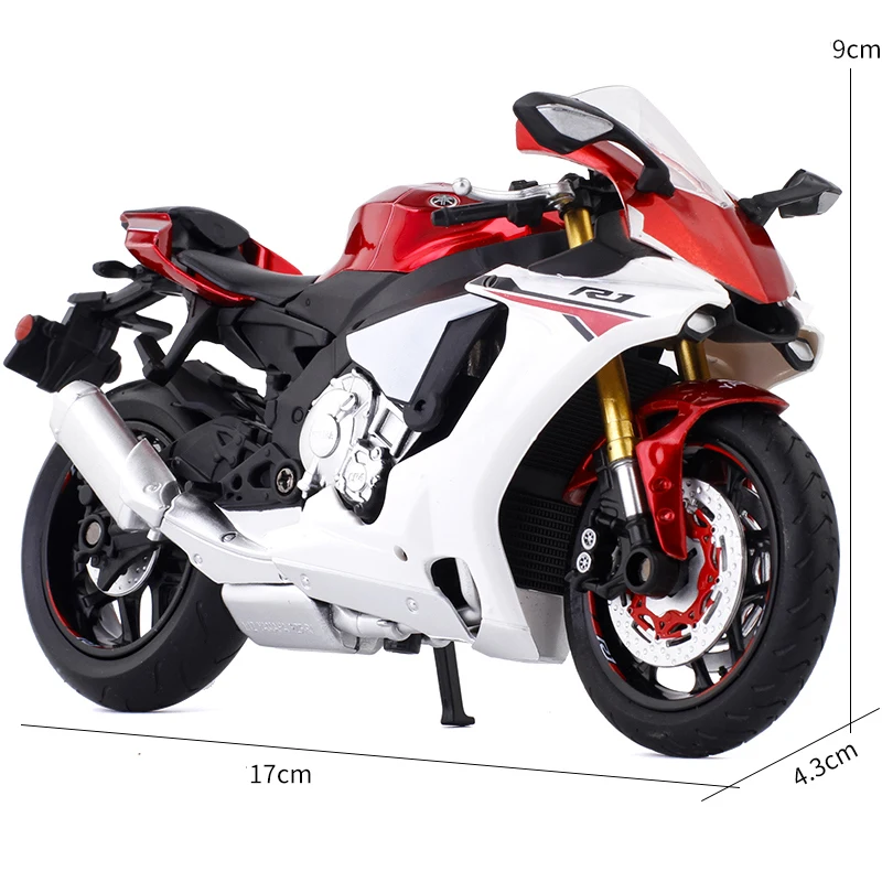Модель гоночного мотоцикла Yamah YZF R1 в масштабе 1:12 искусственная звезда из сплава