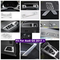matte interior refit kit dashbaord gearbox air ac lift button armrest lights control panel cover trim for audi q5 2017 2022