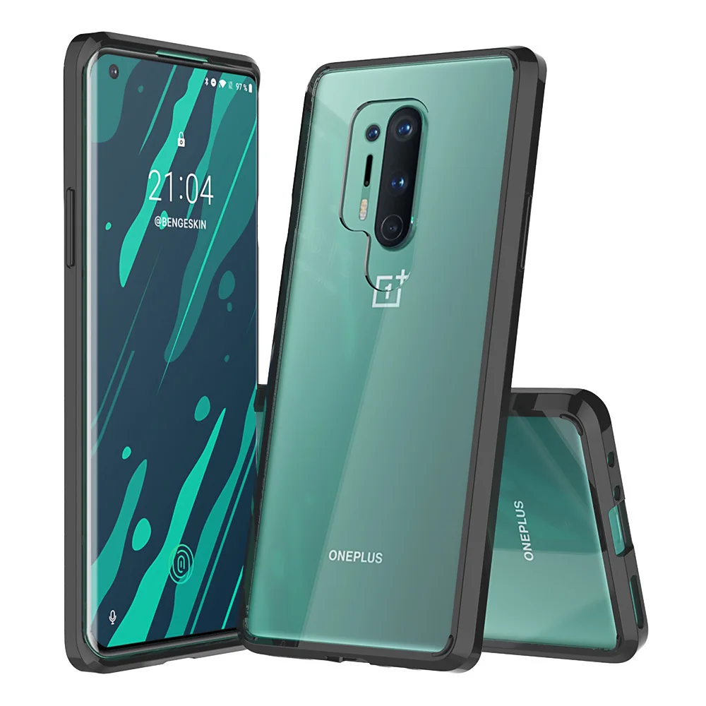 

Clear Case for Oneplus 8 Pro Soft Tpu + Hard PC Phone Sleeve Bag Hybrid Shockproof Cover Air Cushion Fundas Capa for One Plus 8