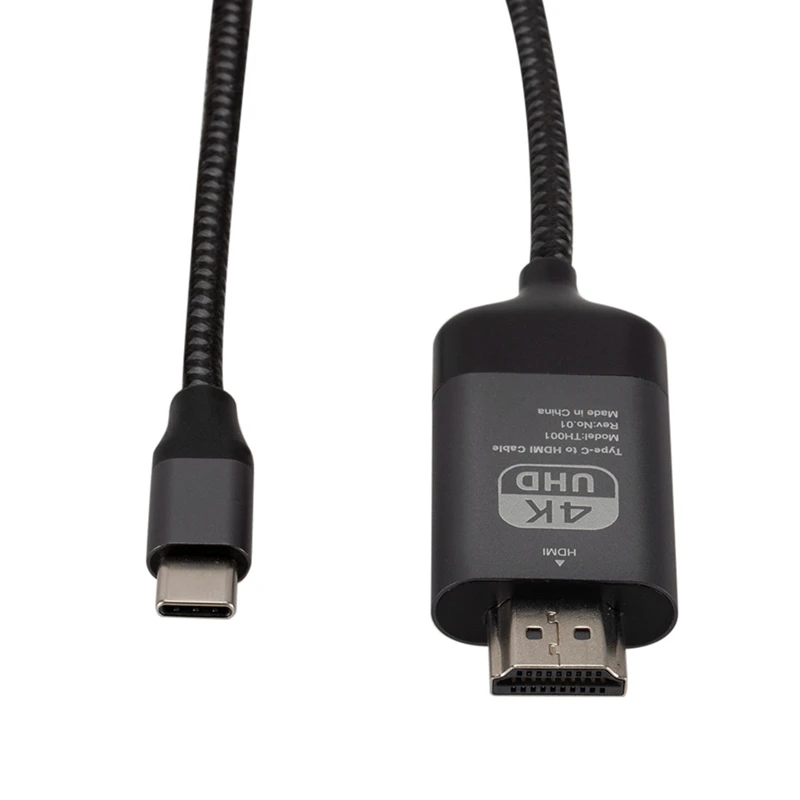 2x USB C к HDMI 4K кабель адаптер Тип Thunderbolt 3 для Huawei Mate 20 Pro 2018 (черный и красный)|Кабели