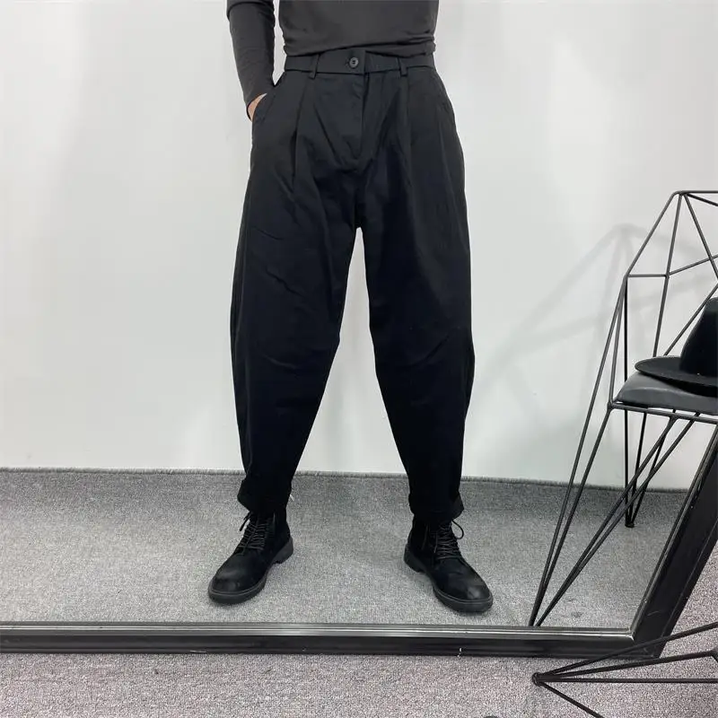 

Men's Harun Pants Spring And Autumn New Fashion Classic Simple Pure Color Casual Versatile Loose Large Pants