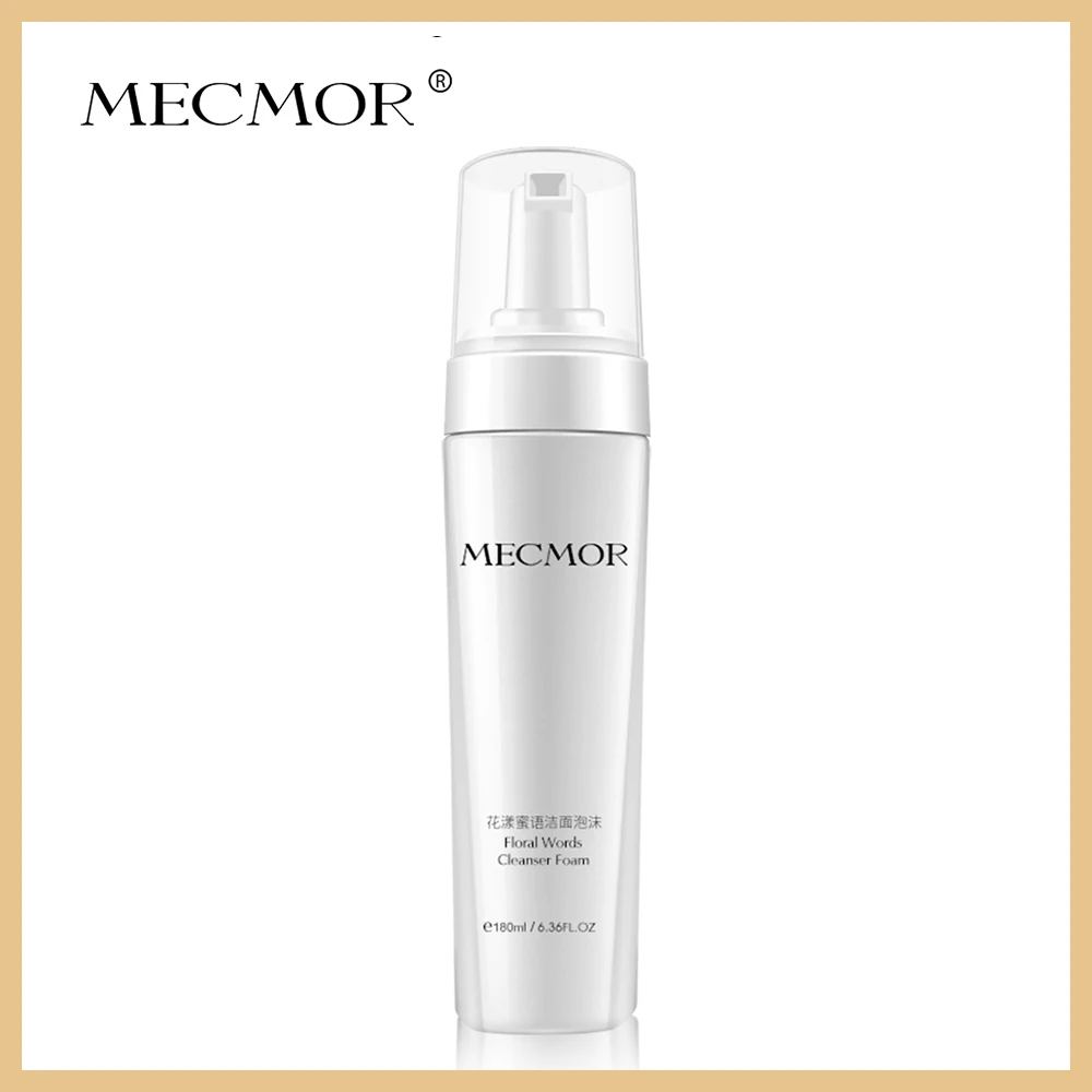 Цветочные Слова очищающая пена | очищающий поры и масло увлажнение MECMOR без