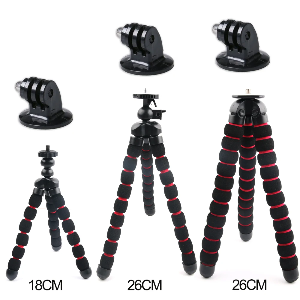 Для GoPro гибкий Мини Осьминог штатив с винтовым креплением адаптер для Go Pro Hero 8 7 6 5 4