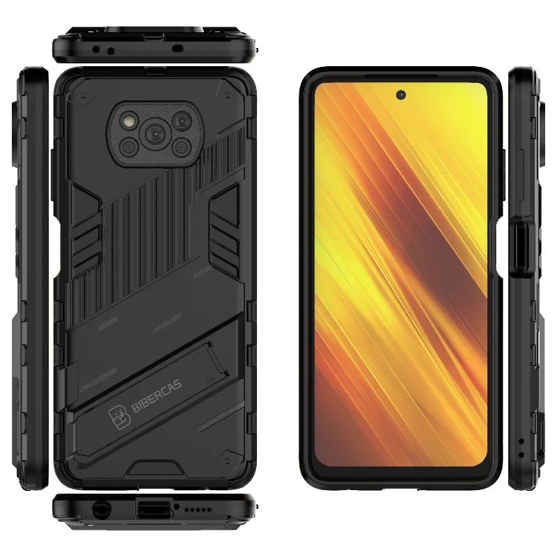 for xiaomi poco x3 pro case cover for xiaomi poco x3 pro nfc f3 m3 protective cover punk armor shell kickstand hard phone case free global shipping