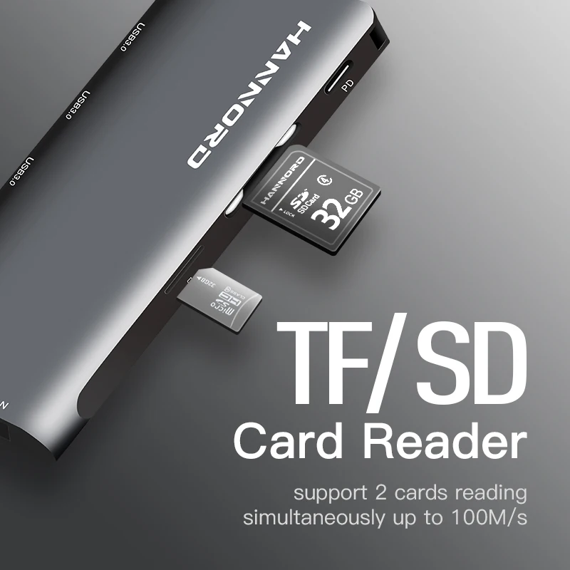 Hannord usb-хаб type C-USB 3,0 HDMI адаптер док-станция VGA RJ45 для MacBook Pro USB-C type C 3,1 Разветвитель USB C концентратор
