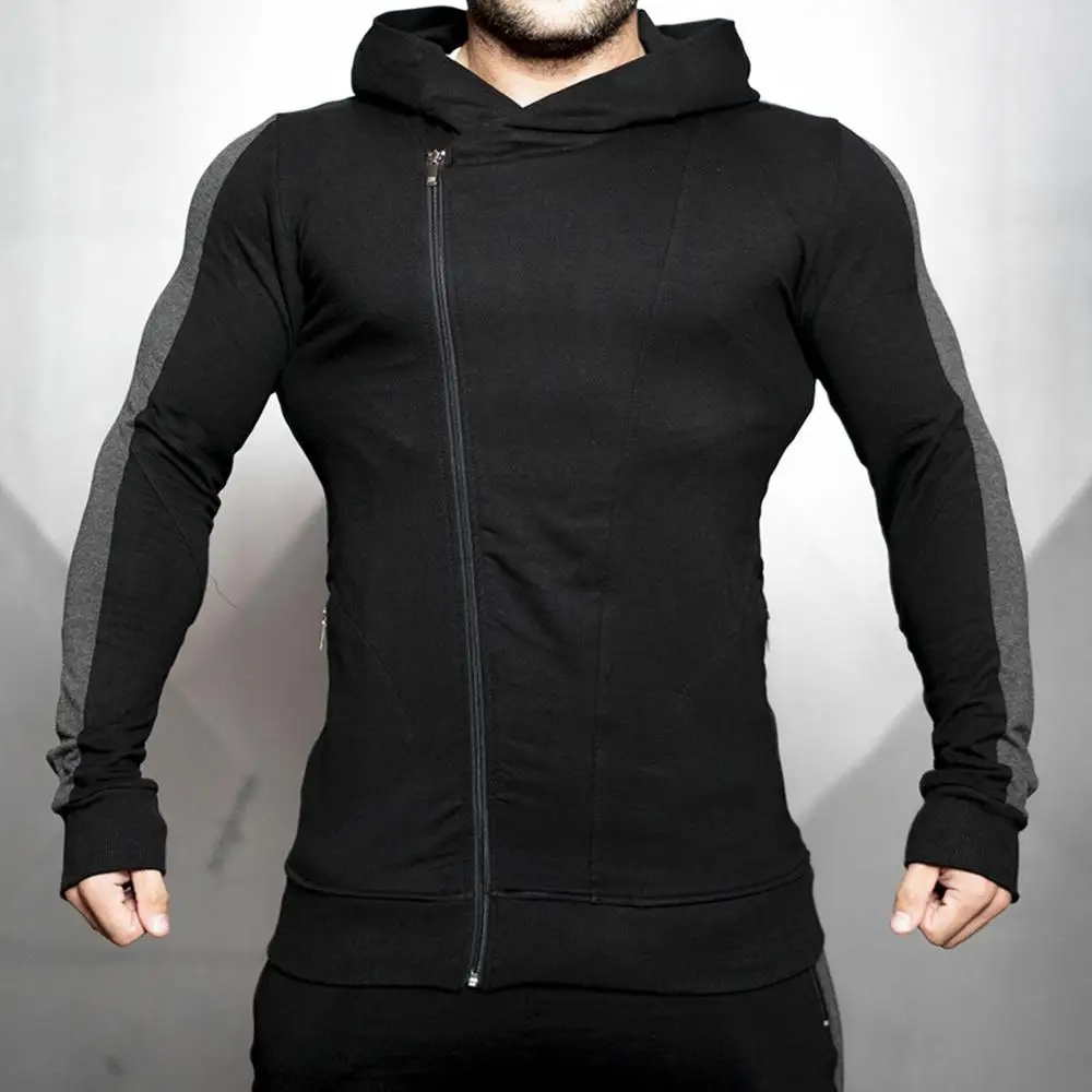 

Winter Comfortable Cotton Sports Set Men's Fashion Clothing Fitness Casual Black Sweater Hoodie + Sports Pants Men's Tracksuit