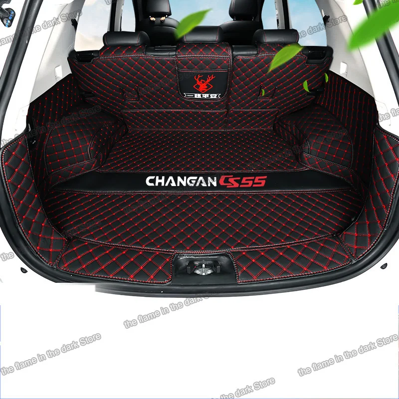 

Lsrtw2017 для changan cs55 носимый волоконный кожаный коврик для багажника автомобиля, подкладка для груза 2018 2019 2020, аксессуары, коврик, ковер, багажни...