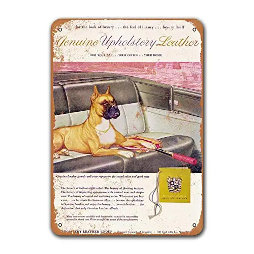 

Wall Decor Office Game Room Coffee Club Genuine Leather Upholstery for Your Car Tin Metal Signs Vintage Cars Bar Poster Bar Pub