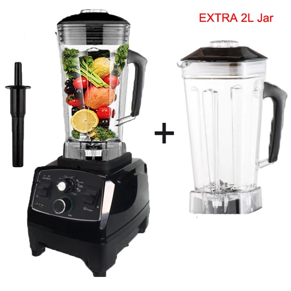 Таймер BPA Free 3HP 2200 Вт коммерческий блендер миксер соковыжималка мощный кухонный комбайн для смузи бар фрукты Электрический блендер - Цвет: Timerblack2Ldryjar