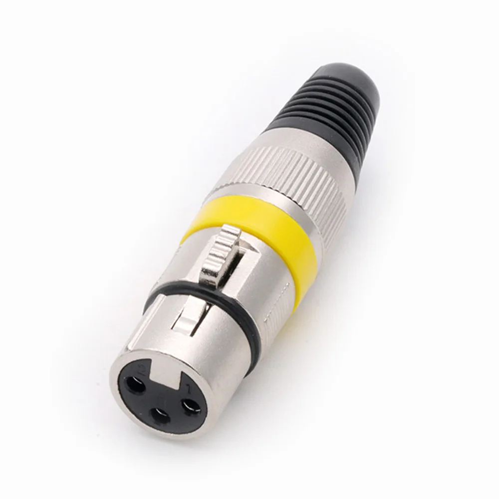 1 шт. разъем XLR 3pin Микрофон MIC штекер папа Женский Разъем мама Адаптер 7 цветов в