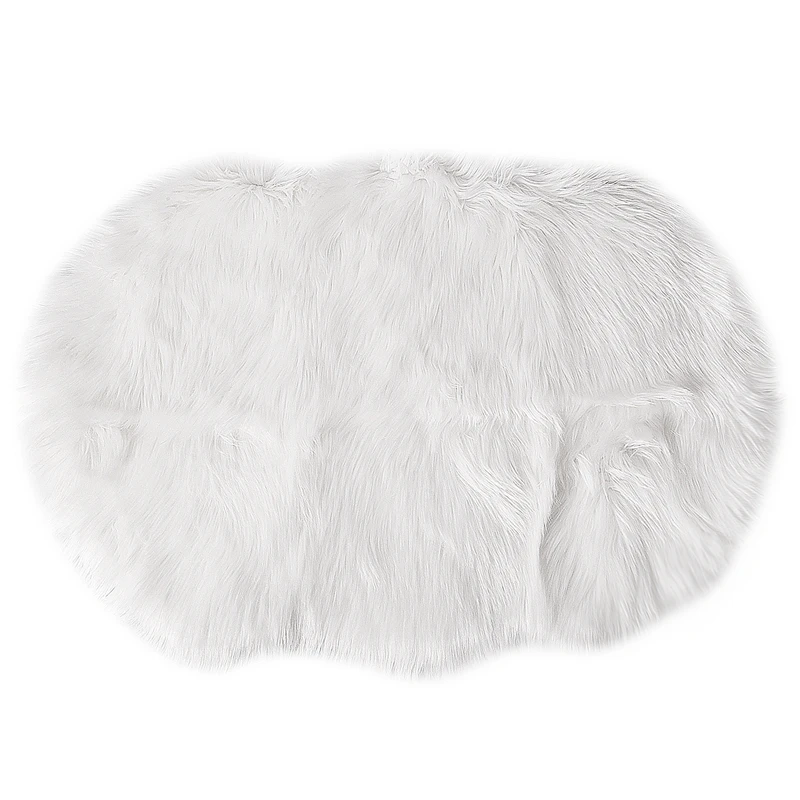 

Carpets Anti-Skid Shaggy Plush Area Rugs Living Room Bedroom Carpet Bedside Floor Mat Home Decor 23.6 x 35.5 Inch