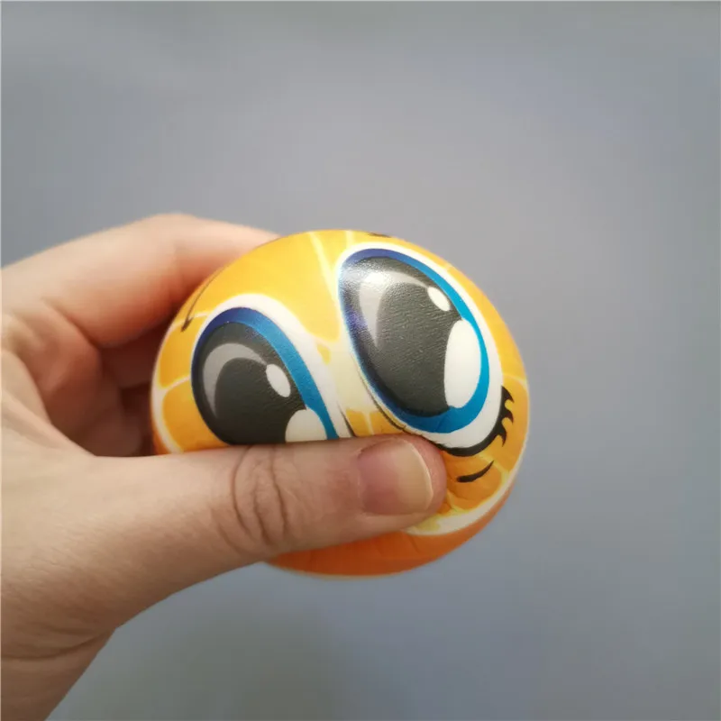 

12pcs 6.3cm Baby Cute Fruits Smiley Face Anti Stress Balls Soft Foam Sponge Squeeze Balls for Kids Children