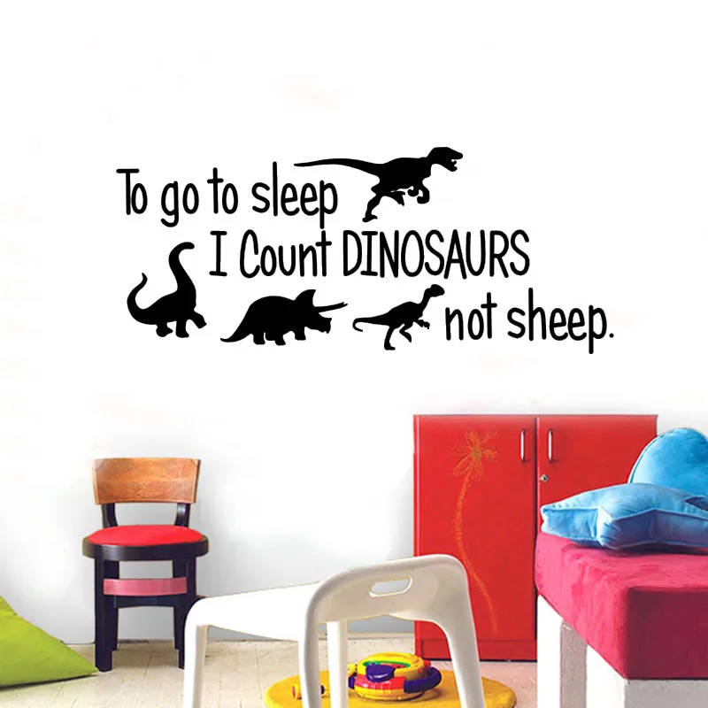 

Go to sleep dinosaurs, wall stickers for kids, room decoration, murals, art stickers, wallpapers, home decoration, stick
