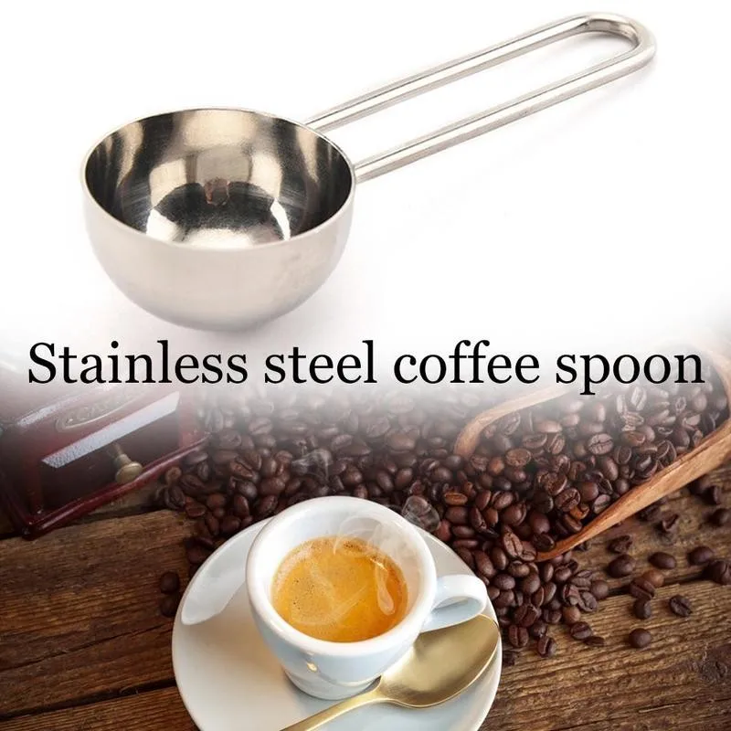 

Thick Coffee Measuring Spoon Steel Handle 9.5cm Handle Measuring Stirring Tea Bean Spoon Steel Coffee Scoop