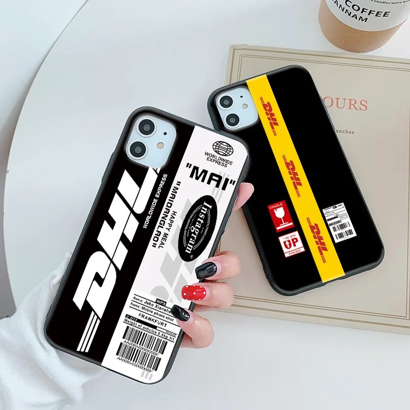 

DHL Express soft case for iphone 12 MINI 11 pro x xs max xr 8 7 6 6S plus SE silicone phone cover fashion coque fundas capa