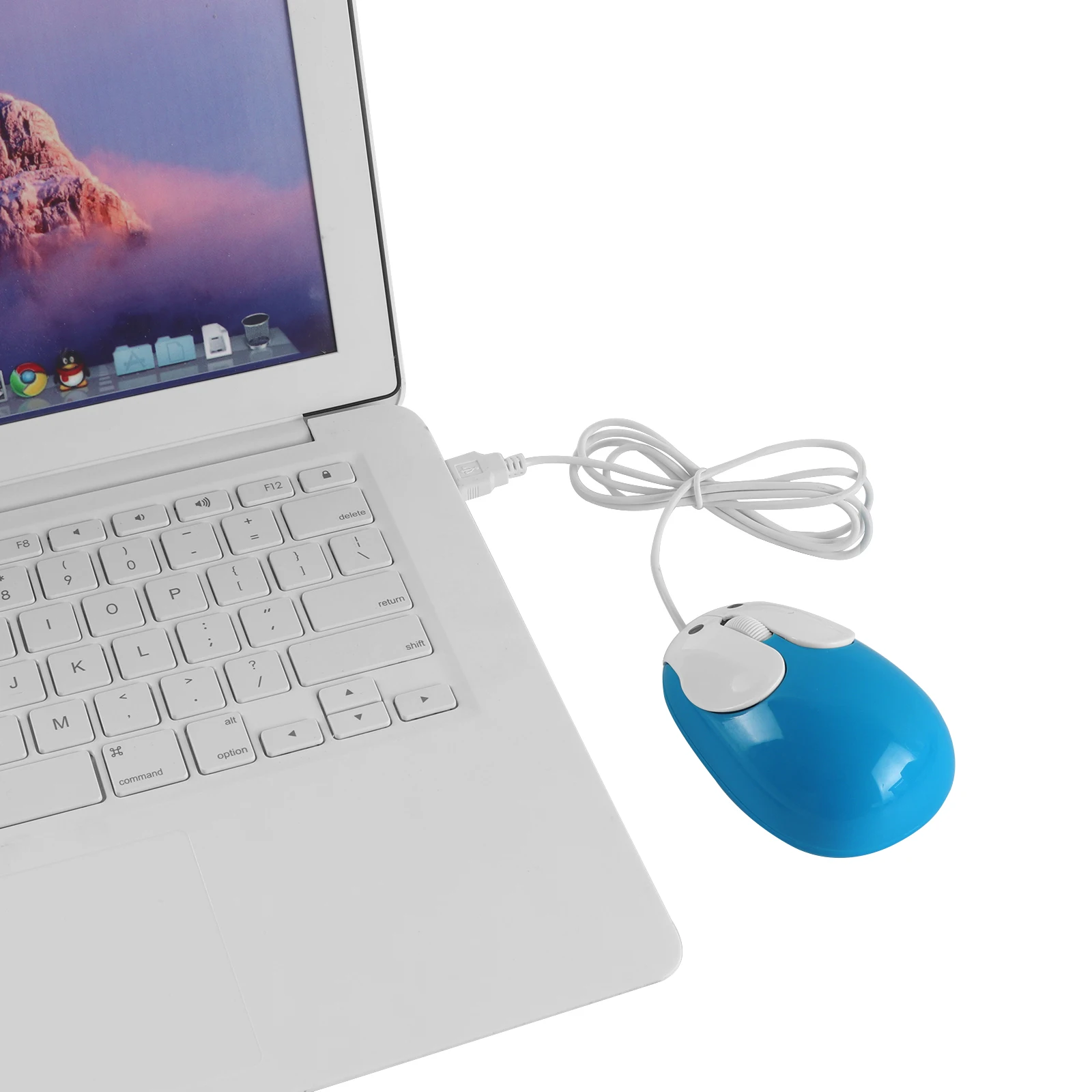 USB Проводная игровая мышь 1600dpi оптическая эргономичная мини Mause 3D с голубым