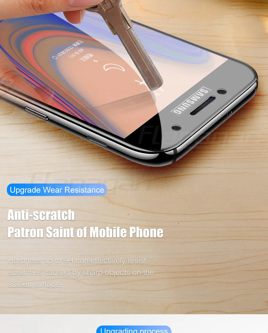 3 шт. закаленное Стекло для samsung Galaxy A7 A9 J6 A6 A8 J4 плюс Экран протектор для samsung A3 A5 A7 Стекло пленка
