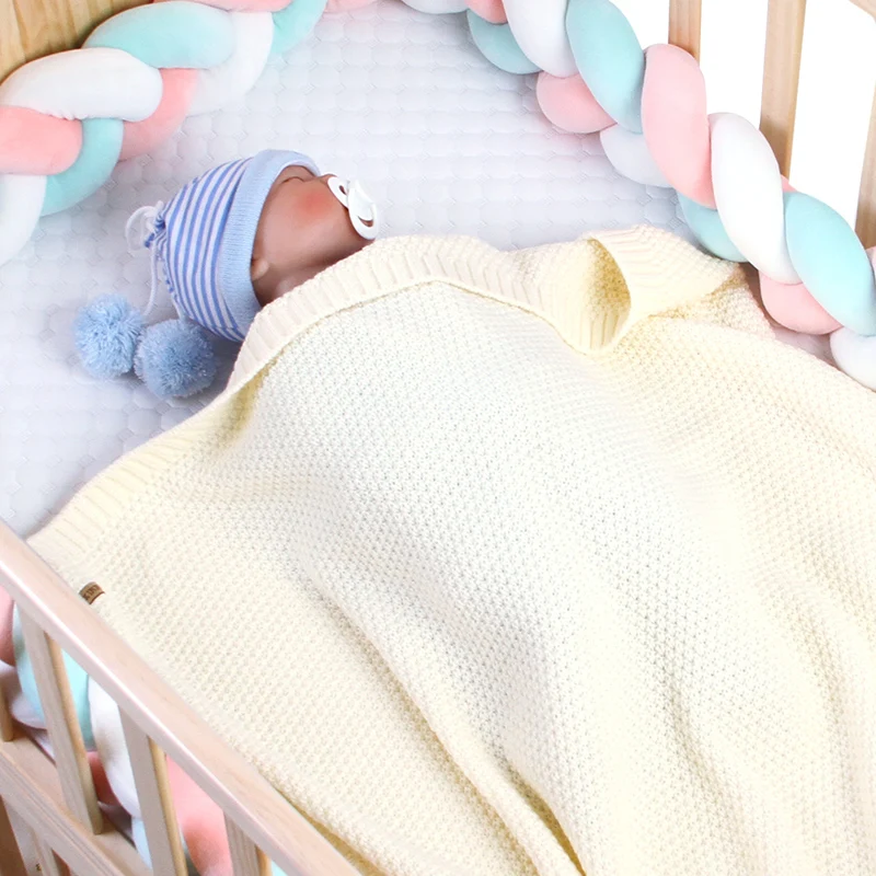 Детское одеяло вязаное шерстяное для новорожденных мальчиков и девочек супер мягкое одеяло обертывание Пеленальный диван прогулочная коляска ветрозащитная крышка детское постельное белье