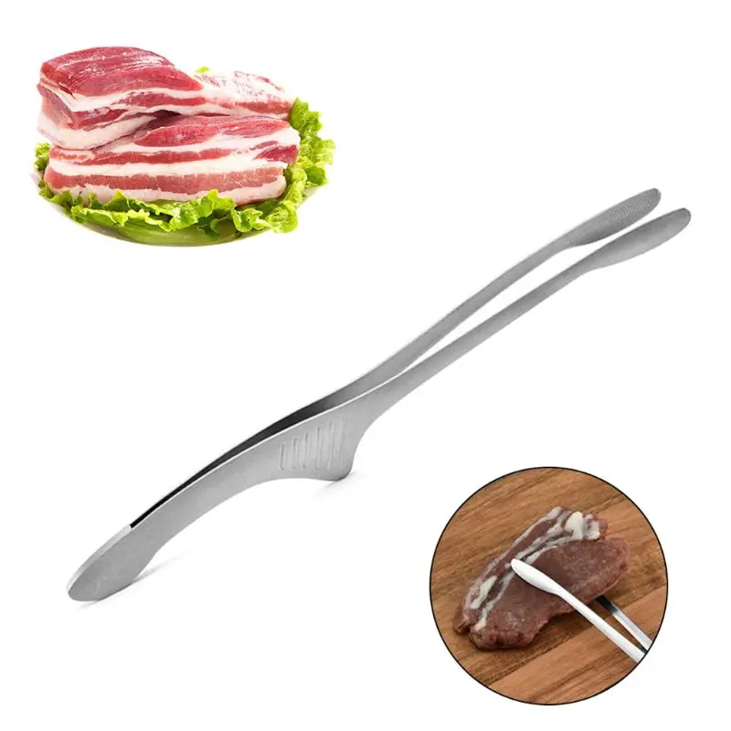 

Cooking Salad Serving Kitchen Tool Stainless Steel Heat Resistant Food Clip BBQ W0YD