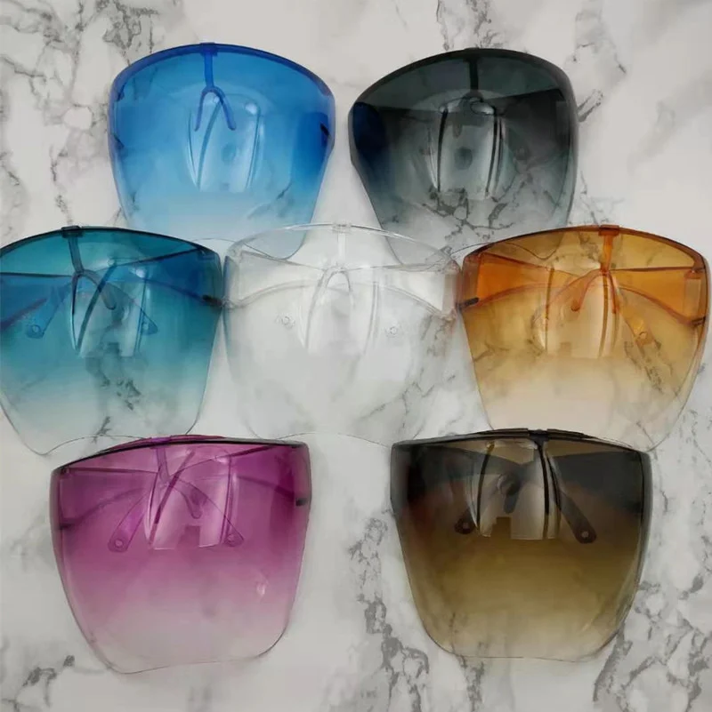 Fashion Clear Full Face Shield Colorful/Transparent Visor Sunglasses PC Anti-Oil Anti-Fog Frame Goggle Children | Дом и сад