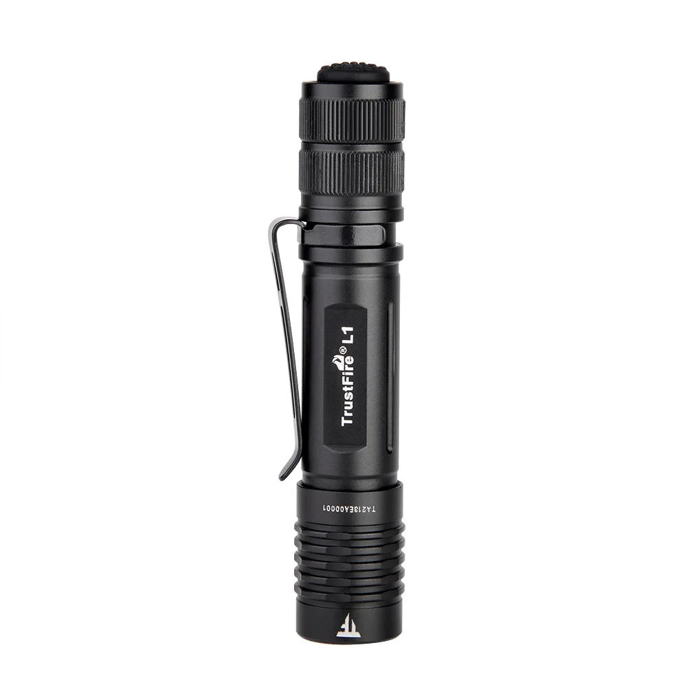 Trustfire L1 фонарь тактический EDC светодиодный фонарь с батареей AAA/10440 с зажимом, задний переключатель, наружная лампа для кемпинга, lanterna