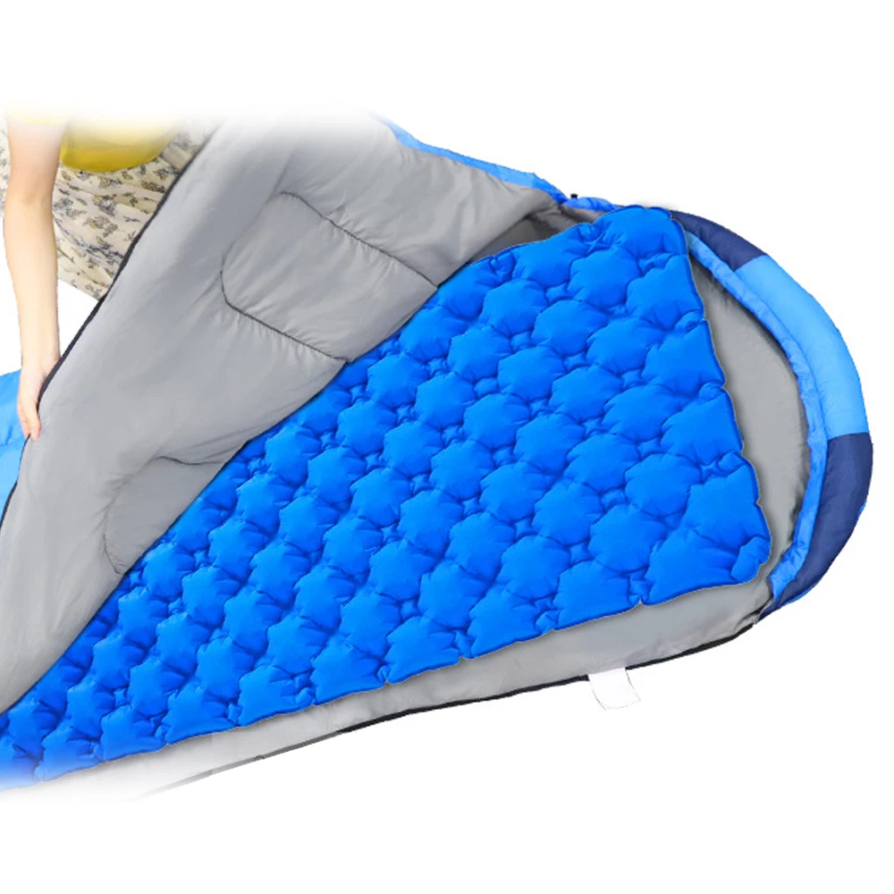 Outdoor Mat Furniture Bed Inflatable Sleeping Mat Outdoor Camping Ultralight Air Mattress With Pillow For Hiking Trekking
