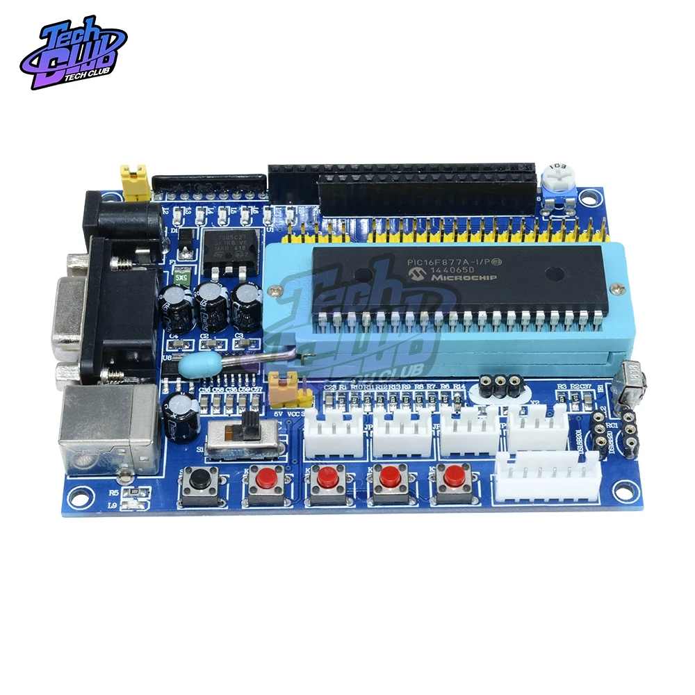 Макетная плата микроконтроллера 1 комплект USB PIC16F877A 12 В DC JTAG минимальная система
