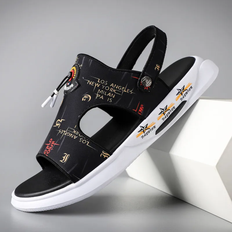 

Designer Luxury Men's Sandals Trend Light Flat Brand Non-slip Shoes For Men Wear-resistant Fashion Handmade Comfortable Casual
