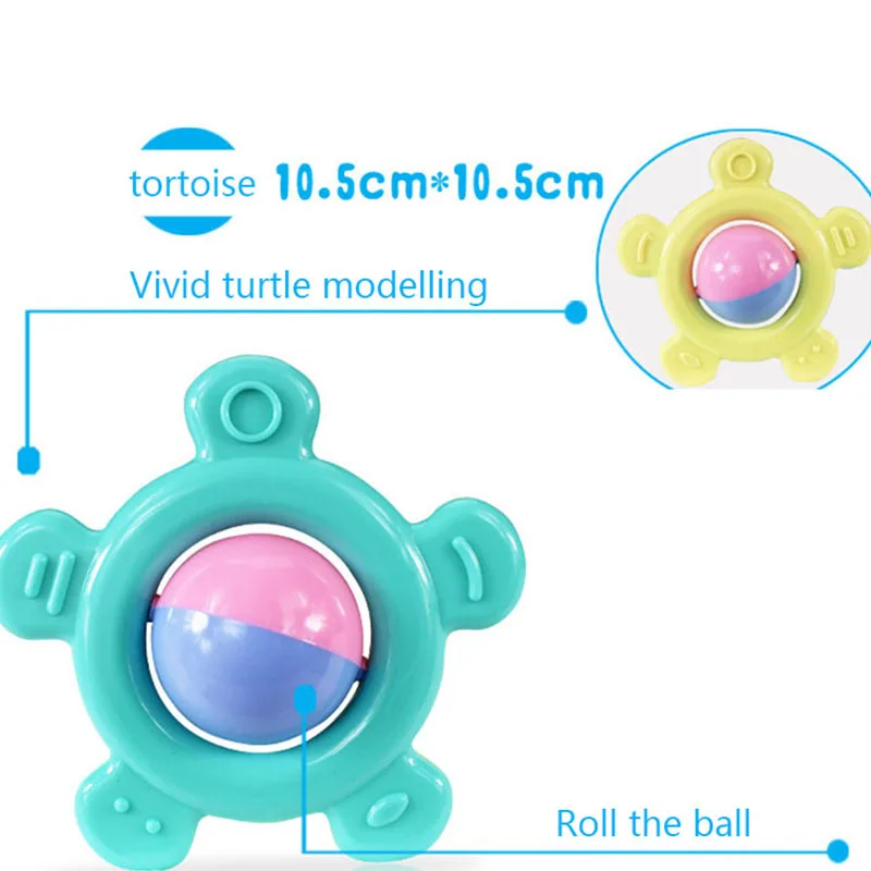 

NEW Baby Cartoon Hand Jingle Musical Developmental Toy Bed Bells for Kids Gift Ring Rattles Teether Toys 6PCS