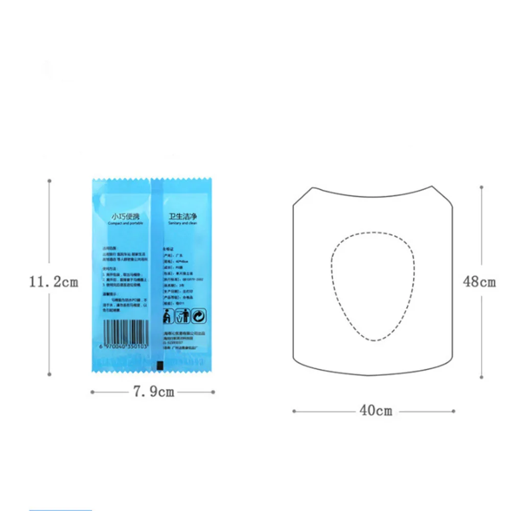 

100pcs Travel Disposable Toilet Seat Cover Safety Bathroom Toilet Paper Pad Hot Selling