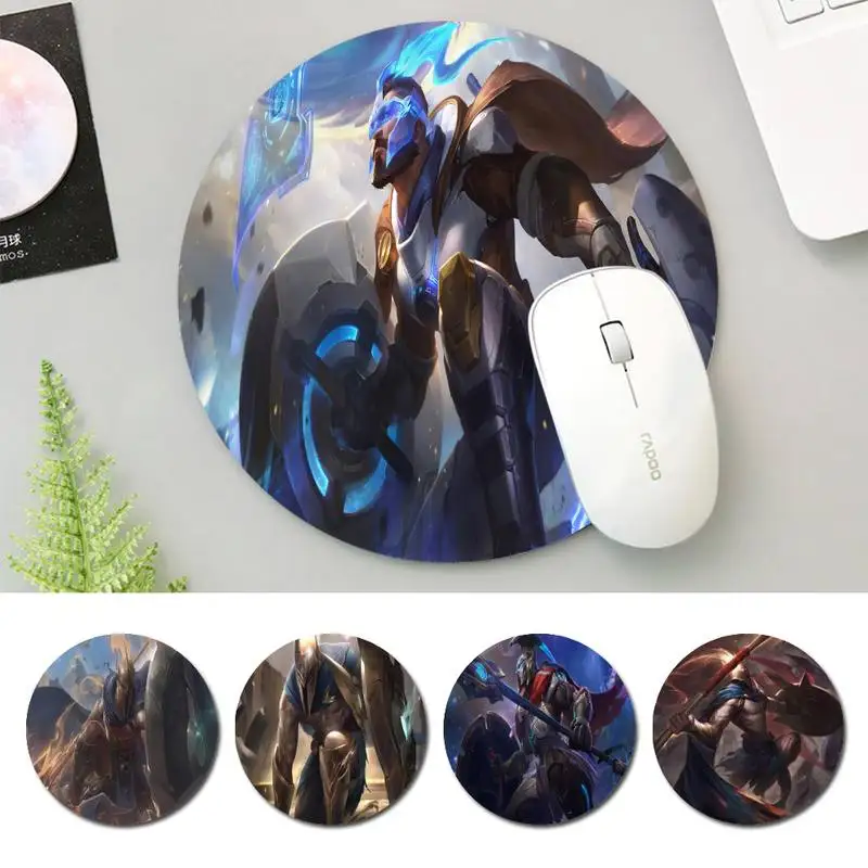 

Durable LOL Pantheon office Pad Keyboard Mat Desk Durable Desktop Mousepad Rubber Gaming Round Mouse Pad Office Mouse Mat