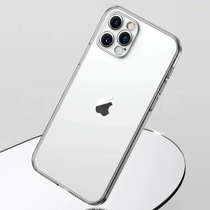 silicone case for iphone 12 11 pro max x xr xs max cover transparent cases for iphone 12 11 12 mini shockproof case soft free global shipping